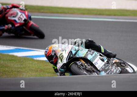 Phillip Island, Australie, 19 novembre 2022. Philipp Oettl d'Allemagne sur l'équipe GoEleven Ducati pendant le Championnat du monde de Superbike FIM 2022 à Phillip Island, en Australie. Crédit : Dave Helison/Alamy Live News Banque D'Images