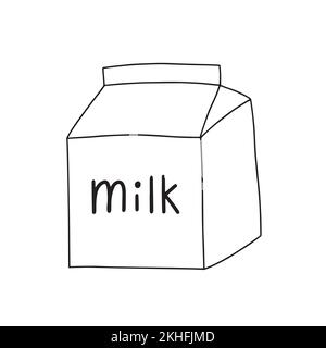 Boîte à lait de dessin animé vectoriel isolée Illustration de Vecteur