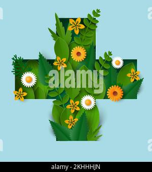 Médecine et pharmacie logo vecteur médecine croix Illustration de Vecteur