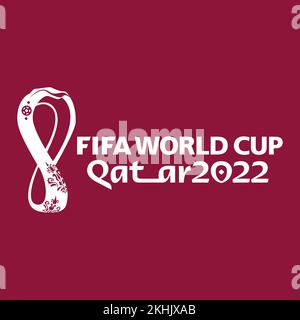 Quatar logo de la coupe du monde de la FIFA 2022, logo de la coupe du monde de football Banque D'Images