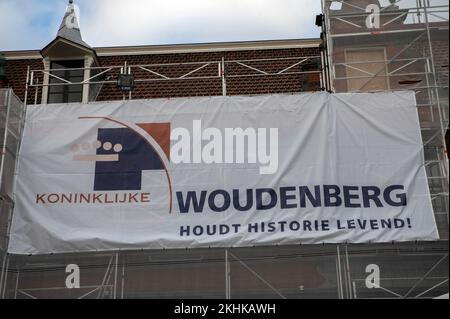 Panneau d'affichage Koninklijke Woudenberg Buildnig à Amsterdam, pays-Bas 23-11-2022 Banque D'Images