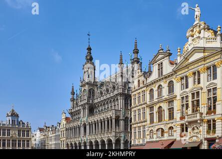 Bruxelles, Beigium, place de la Grand-place (Grote Markt) avec la Maison du Roi (Musée de la ville) Banque D'Images