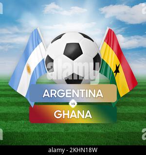Argentine contre Ghana équipes nationales football football football concept de compétition. Banque D'Images