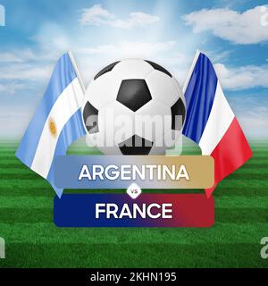 Argentine contre France équipes nationales football football football concept de compétition. Banque D'Images
