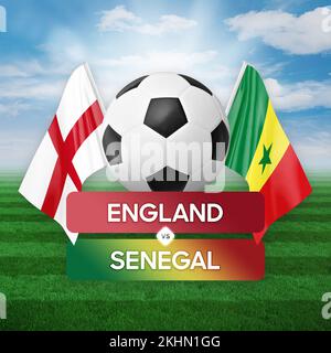 Angleterre vs Sénégal équipes nationales football football football concept de compétition. Banque D'Images