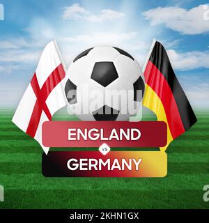 Angleterre contre Allemagne équipes nationales football football football concept de compétition. Banque D'Images