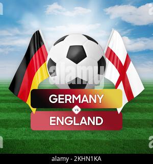 L'Allemagne contre l'Angleterre équipes nationales football football football match concept de compétition. Banque D'Images
