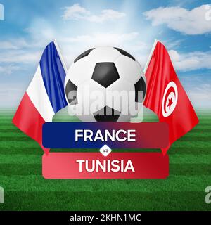 France contre Tunisie équipes nationales football football football concept de compétition. Banque D'Images