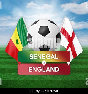 Sénégal vs Angleterre équipes nationales football football football concept de compétition. Banque D'Images