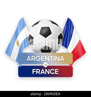 Argentine contre France équipes nationales football football football concept de compétition. Banque D'Images