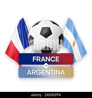 France vs Argentine équipes nationales football football football concept de compétition. Banque D'Images