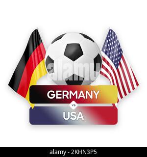 L'Allemagne contre les États-Unis équipes nationales football football match concept de compétition. Banque D'Images