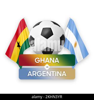 Ghana vs Argentine équipes nationales football football football concept de compétition. Banque D'Images