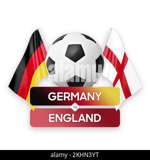 L'Allemagne contre l'Angleterre équipes nationales football football football match concept de compétition. Banque D'Images