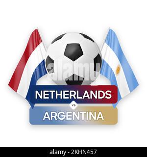 Pays-Bas contre Argentine équipes nationales football football football concept de compétition. Banque D'Images
