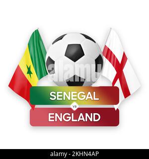 Sénégal vs Angleterre équipes nationales football football football concept de compétition. Banque D'Images