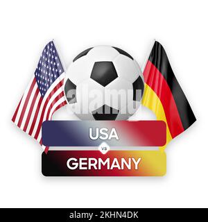 États-Unis contre Allemagne équipes nationales football football football concept de compétition. Banque D'Images