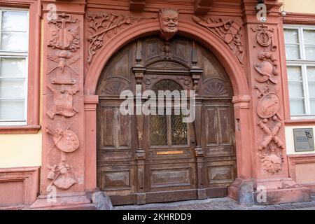 Entrée à la Haus Zum Reisen à Heidelberg, Allemagne du Sud-Ouest Europe Banque D'Images