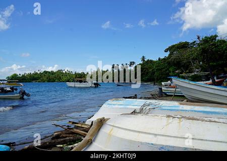 baie tropicale sur la péninsule de samana en république dominicaine Banque D'Images