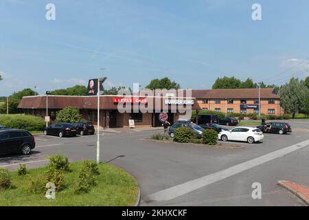 Travelodge & Little Chef, Lincoln, Thorpe on the Hill, LN6 9AJ Banque D'Images