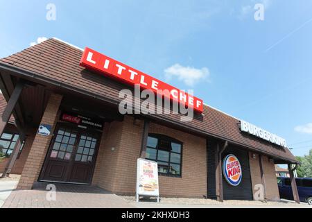 Travelodge & Little Chef, Lincoln, Thorpe on the Hill, LN6 9AJ Banque D'Images
