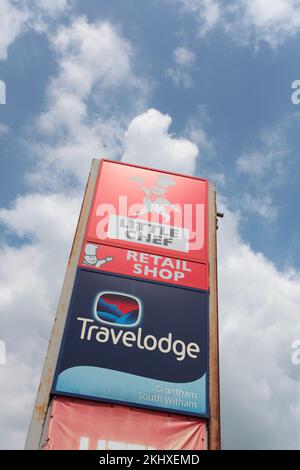 Travelodge & Little Chef, A1, Grantham South Witham, NG33 5bn Banque D'Images