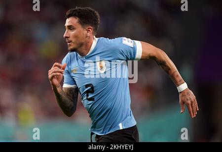 Jose Maria Gimenez, uruguayen, lors du match de la coupe du monde de la FIFA, Groupe H, au stade Education City, Doha, Qatar. Date de la photo: Jeudi 24 novembre 2022. Banque D'Images