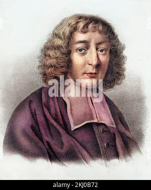 Portrait de Baruch Spinoza - philosophe hollandais (1632-1677) - Portrait de Baruch Spinoza (1632-1677), philosophie hollandaise, également connu comme Bento de Espinosa ou Benedictus de Spinoza ou Benoit de Spinoza. Banque D'Images