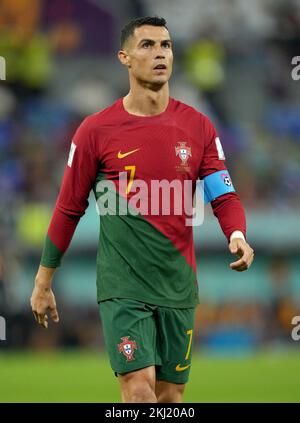 Cristiano Ronaldo au Portugal lors du match de la coupe du monde de la FIFA, groupe H, au stade 974 de Doha, au Qatar. Date de la photo: Jeudi 24 novembre 2022. Banque D'Images