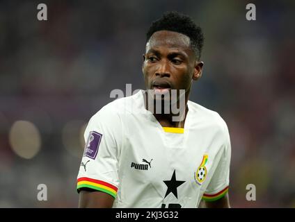 Baba Rahman au Ghana lors du match H de la coupe du monde de la FIFA au stade 974 à Doha, au Qatar. Date de la photo: Jeudi 24 novembre 2022. Banque D'Images