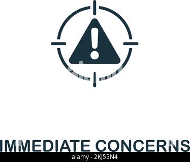 Icône problèmes immédiats. Icône monochrome simple Time Management pour les modèles, la conception Web et les infographies Illustration de Vecteur