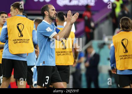 Diego Godin d'Uruguay après la coupe du monde de la FIFA 2022, match de football du Groupe H entre l'Uruguay et la République de Corée sur 24 novembre 2022 au stade de la ville d'éducation à Doha, Qatar - photo: Jean Catuffe/DPPI/LiveMedia Banque D'Images