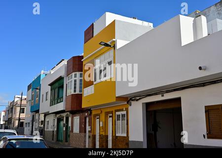 Appartements dans le village d'El Burrero Gran Canaria très proche de l'aéroport de Las Palmas Banque D'Images