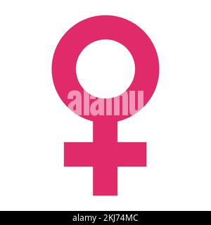 Icône du féminisme. Symbole femelle. Illustration vectorielle isolée sur fond blanc Illustration de Vecteur