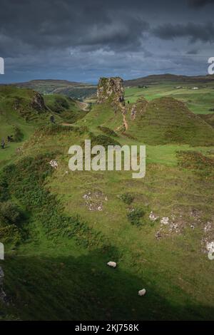 Fairy Glen Hills, île de Skye, Écosse Banque D'Images