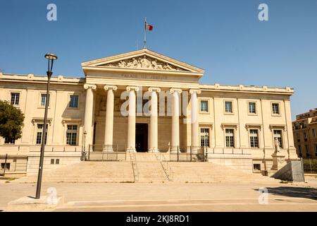 Marseille Palais de justice, Palais Monthyon, place du Juge Pierre Michel (1943-1981) (place Monthyon), Marseille, commune de Bouches-du-Rhône, la deuxième plus grande ville de France, Marseille, est la préfecture des Bouches-du-Rhône, et capitale, De la région Provence-Alpes-Côte d'Azur. Sud de la France,France,Français,deuxième plus grande ville de France,août,été,Europe,Europe, Banque D'Images