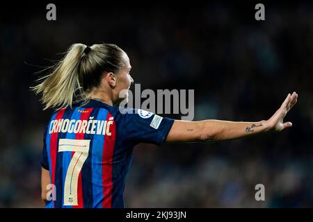 Barcelone, espagnol. 24th novembre 2022. Crnogorcevic (FC Barcelone) en action lors du match de football de la Ligue des champions des femmes entre le FC Barcelone et le Bayern Munich, au stade Camp Nou à Barcelone, Espagne, jeudi, 24 novembre 2022. Foto: SIU Wu Credit: dpa/Alay Live News Credit: dpa Picture Alliance/Alay Live News Banque D'Images