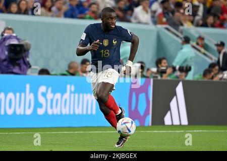 UPAMECANO Dayot (FRA), action, action unique, image unique, découpe, Prise de vue corps entier, jeu 5, Groupe D France (FRA) - Australie (AUS) 4-1, on 22 novembre 2022, stade Al Janoub. Coupe du monde de football 20122 au Qatar à partir de 20,11. - 18.12.2022 ? Banque D'Images