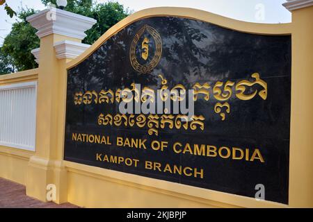 Banque nationale du Cambodge Kampot Cambodge Banque D'Images