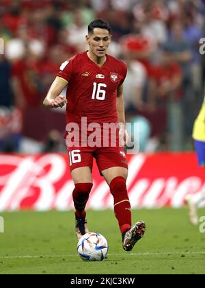 Ville de LUSAIL - Sasa Lukic de Serbie lors de la coupe du monde de la FIFA, Qatar 2022 groupe G match entre le Brésil et la Serbie au stade Lusail sur 24 novembre 2022 dans la ville de Lusail, Qatar. AP | Dutch Height | MAURICE DE PIERRE crédit: ANP/Alay Live News Banque D'Images