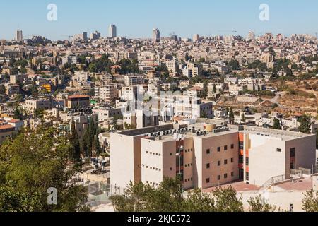 Horizon moderne de Jérusalem, Israël Banque D'Images