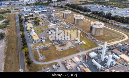 Kleenheat Gas, gaz de pétrole liquéfié, producteur de GPL, Kwinana Beach, Australie occidentale, Australie Banque D'Images