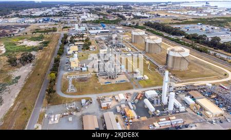Kleenheat Gas, gaz de pétrole liquéfié, producteur de GPL, Kwinana Beach, Australie occidentale, Australie Banque D'Images