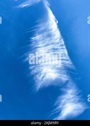 Nuage de plumes Cirrus Zirrus, nuage de glace à haute altitude, Allemagne, Europe Banque D'Images
