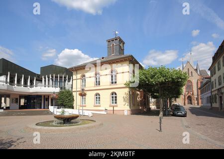 Hôtel de ville, Dieburg, Hesse, Odenwald, Allemagne, Europe Banque D'Images