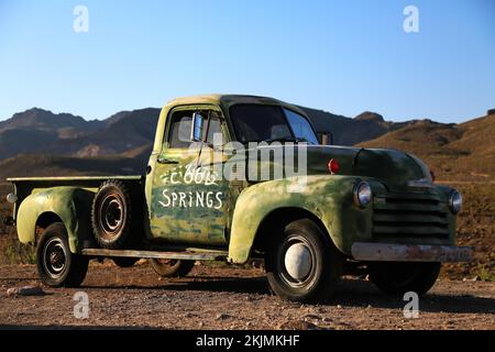 Station de Cool Springs sur la route historique 66 avec vue sur le ramassage. Oatman, Golden Valley, Arizona, États-Unis, Amérique du Nord Banque D'Images