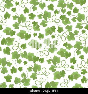 FEUILLES VERTES raisins de jardin textile dessiné à la main sans couture motif vectoriel Illustration pour l'impression Illustration de Vecteur