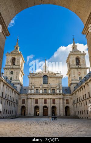 Site royal de San Lorenzo de El Escorial (Monasterio y Sitio de El Escorial), San Lorenzo de El Escorial, Madrid, Espagne Banque D'Images