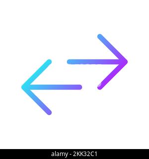 Permuter les langues pixel Perfect gradient linéaire icône de l'interface utilisateur Illustration de Vecteur