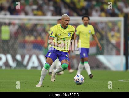 Stade emblématique de Lusail, Lusail, Qatar. 24th novembre 2022. Coupe du monde de football de la FIFA, Brésil contre Serbie; Richarlison du Brésil crédit: Action plus Sports/Alamy Live News Banque D'Images